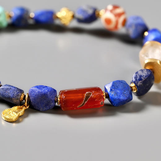 西亚高古白水晶+青金石多宝手串 商品图4