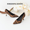 经典鲨2024年秋季新款优雅尖头复古豹纹浅口气质细高跟鞋女KW198-D37211 商品缩略图0