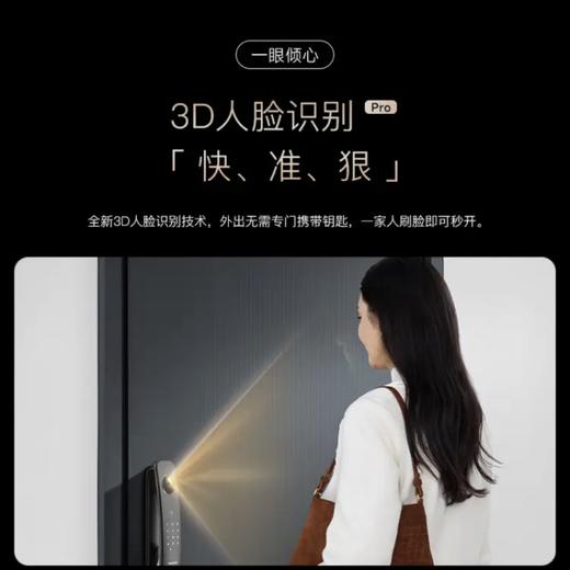 【云粉节】10楼 凯迪仕 智能锁 Q20FPro指纹锁家用防盗门锁远程猫眼智能门锁   吊牌价2399元   活动价1999元 商品图4