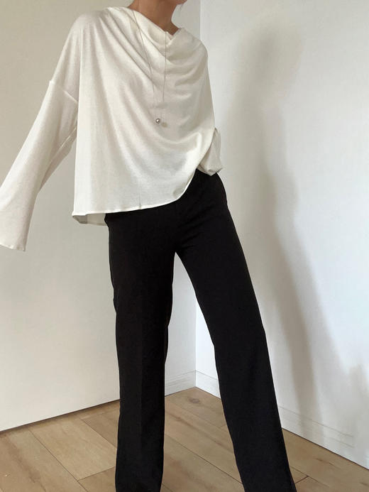 DONSEE10｜醋酸墨黑直筒西裤 DS10SS2449 商品图2