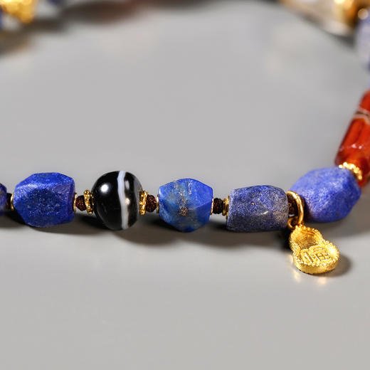 西亚高古白水晶+青金石多宝手串 商品图5