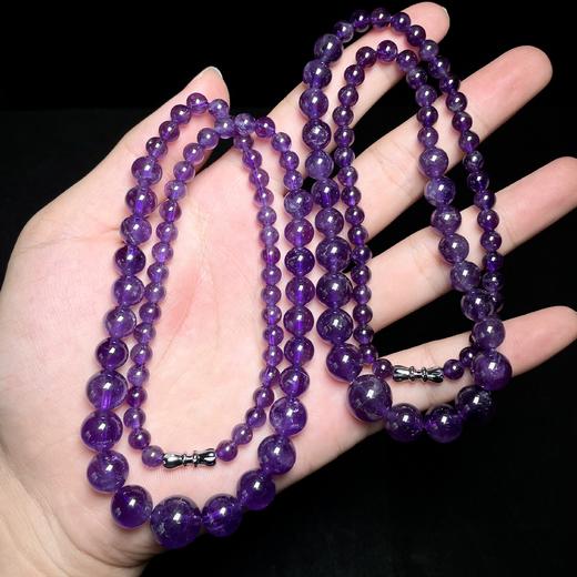 D水晶项链-紫水晶圆珠塔链 商品图0