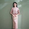 XL1102 2024年秋季新款改良旗袍日常国风修身年轻款粉色小香风气质高级感 商品缩略图2