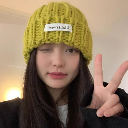 【毛线针织保暖护耳，韩版百搭冷帽，显脸小堆堆帽】大头围帽子冬款 女生显脸小毛线帽 保暖护耳针织帽 韩版百搭冷帽堆堆帽 冬天月子帽-QQ 商品图2