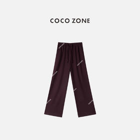 COCO ZONE 简约纯色松紧腰休闲裤女士百搭直筒裤CC1C2134