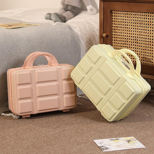 【随心随行！旅行化妆箱】韩版巧克力化妆箱手提箱子小型旅行箱女迷你14寸洗漱包轻便行李箱，一包解决收纳。ry 商品图2