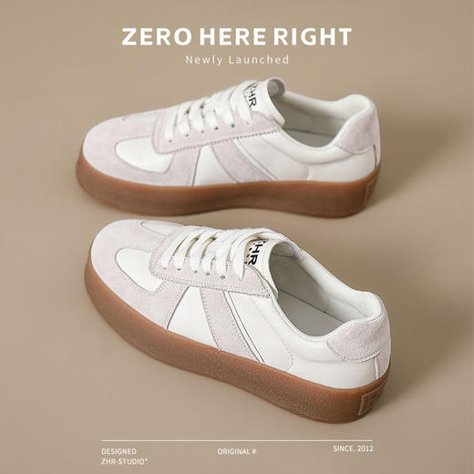 ZHR则则厚底轻便德训鞋2024春秋款ins百搭休闲鞋圆头软底耐磨女鞋 商品图6