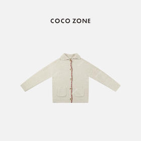 COCO ZONE 复古小香风翻领针织衫气质长袖上衣CC1C2141