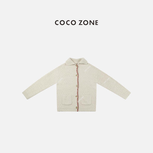 COCO ZONE 复古小香风翻领针织衫气质长袖上衣CC1C2141 商品图0