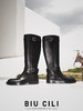 BIUCILI 「方圆」热巴同款 原创不过膝内拉链显瘦骑士长靴女 商品缩略图0