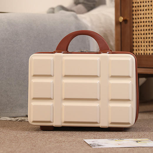 【随心随行！旅行化妆箱】韩版巧克力化妆箱手提箱子小型旅行箱女迷你14寸洗漱包轻便行李箱，一包解决收纳。ry 商品图4