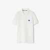 BURBERRY 巴宝莉 男士马术骑士刺绣徽标棉质短袖Polo衫 白色 8084934 B7347 商品缩略图0