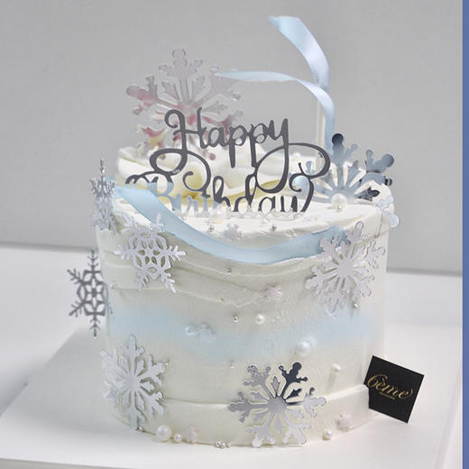 【雪花生日蛋糕】 商品图1