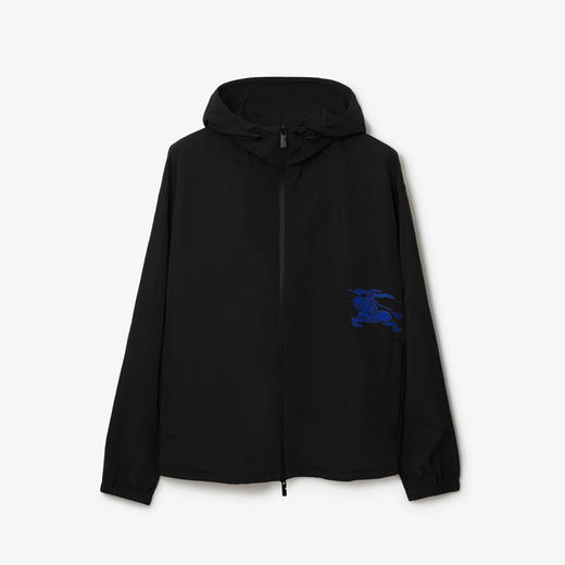 【二】BURBERRY 巴宝莉 男士马术骑士徽标贴花尼龙连帽外套 黑色 8086714 A1189 商品图0