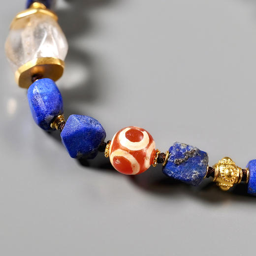 西亚高古白水晶+青金石多宝手串 商品图3