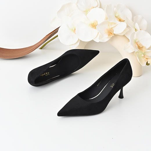 经典鲨2024年秋季新款优雅尖头复古豹纹浅口气质细高跟鞋女KW198-D37211 商品图3