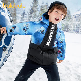 【奥特曼IP】巴拉巴拉童装男童羽绒服时尚印花外套儿童连帽冬装潮