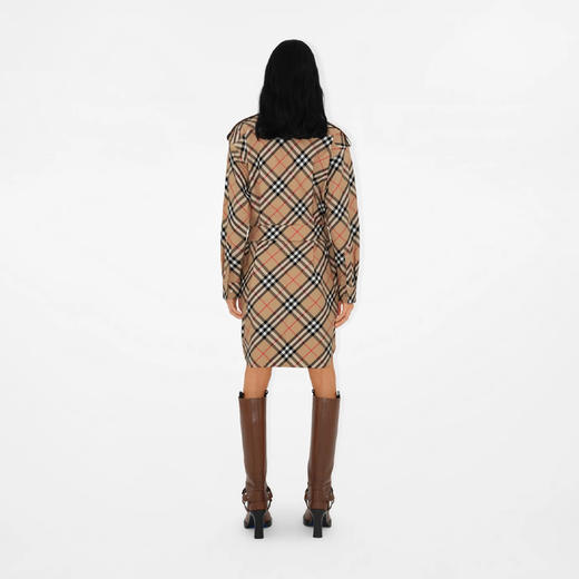 【二】BURBERRY 巴宝莉 女士 Vintage 格纹棉质衬衫式连衣裙 格子 8086610 B9368 商品图3