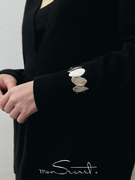 monSecret｜PURE0402 印记宽版手镯【PURE】 [ 金 / 银 ] 商品图1