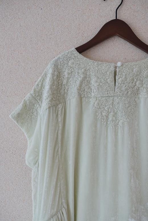 Aodress手工刺绣丝绵连衣裙 商品图10