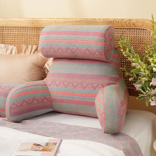 波西米亚系列护颈腰靠软包大靠背卧室榻榻米护腰沙发飘窗护颈枕可拆洗 商品图2