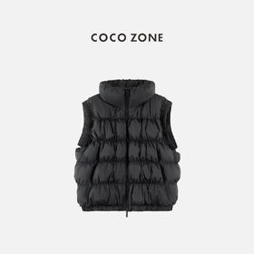COCO ZONE 高级感女背心羽绒服气质立领无袖上衣CC2C1800