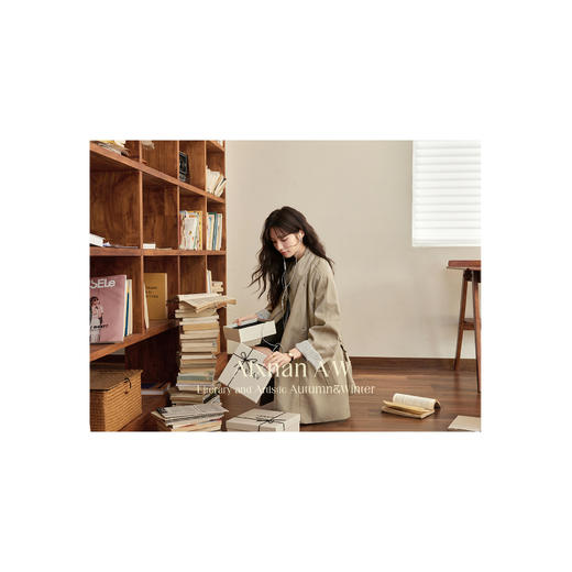 鹿向南「秋日美拉德」短款风衣外套女2025秋冬装新款高级感卡其色 商品图4