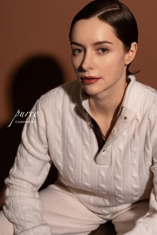 #1996「BANKER POLO」 100% CASHMERE 男女同款纯羊绒绞花Polo 商品图2