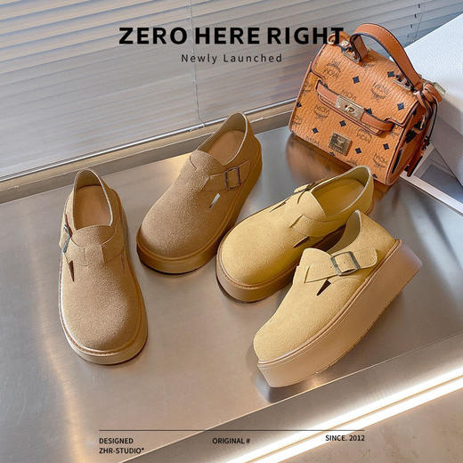 ZHR则则厚底时尚勃肯鞋轻便ins百搭复古女鞋2024秋季新款休闲鞋女 商品图0