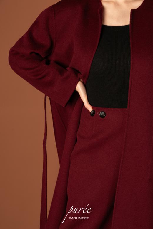 #0727「REVERSIBLE COLLARLESS COAT」 85% WOOL 15% CASHMERE 两面穿无领大衣 商品图5