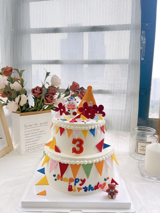 （生肖可换）小彩旗蛋糕 商品图2