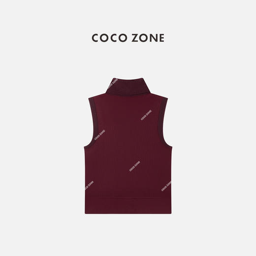 COCO ZONE 撞色拼接针织背心时尚立领无袖上衣CC1C2011 商品图1