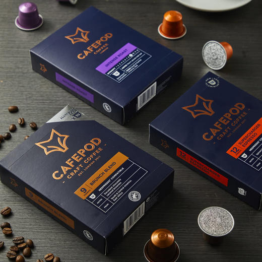 Cafepod 瑞士进口 咖啡胶囊（研磨咖啡）组合装 297g（5.5g*54粒） 商品图1