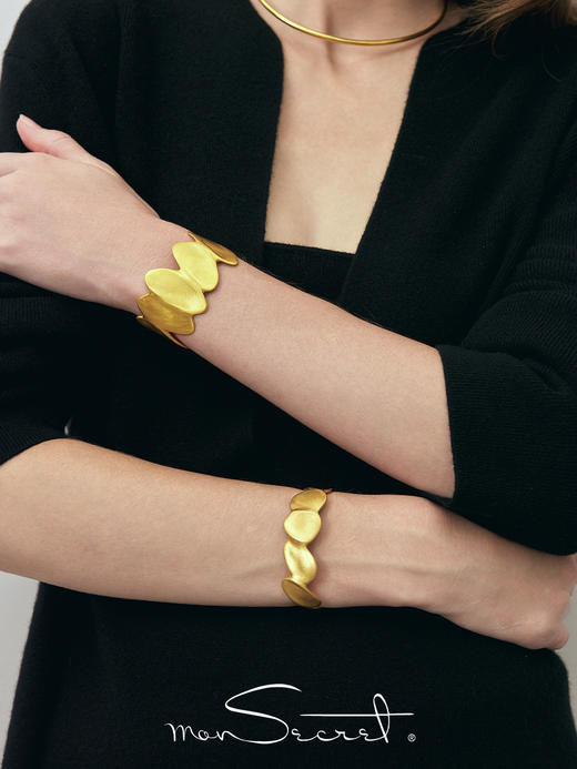 monSecret｜PURE0401 印记窄版手镯【PURE】 [ 金 / 银 ] 商品图1
