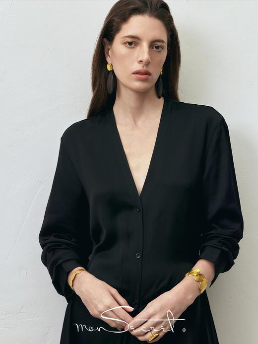 monSecret｜PURE0109 印记紫光檀木耳环【PURE】 [ 金 / 银 ] 商品图3