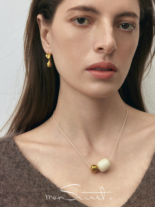 monSecret｜PURE0108 水滴印记耳钉【PURE】 [ 金 / 银 ] 商品图3