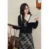 【65折秒杀】鹿向南「后歇周末」学院风斜格半身裙DYL661287BSQ 商品缩略图3