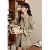 鹿向南「秋日美拉德」短款风衣外套女2025秋冬装新款高级感卡其色 商品缩略图0