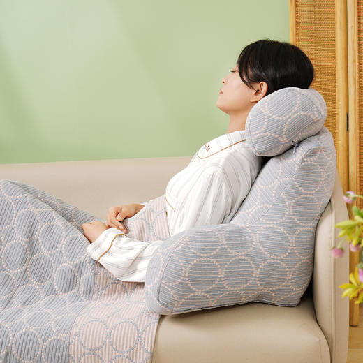 皆川名系列护颈腰靠软包大靠背卧室榻榻米护腰沙发飘窗护颈枕可拆洗 商品图1