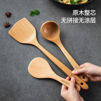 美厨（MAXCOOK）炒铲锅铲木汤勺锅铲 木铲不粘锅铲 铲勺2件套MCCU0100 /厨具 /厨用工具 /铲勺 商品图5