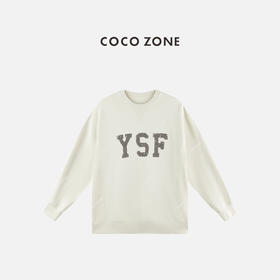 COCO ZONE 时尚简约字母长袖卫衣休闲圆领女上衣CC2C1983