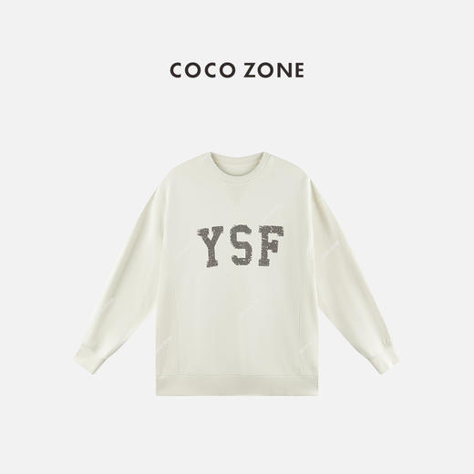 COCO ZONE 时尚简约字母长袖卫衣休闲圆领女上衣CC2C1983 商品图0