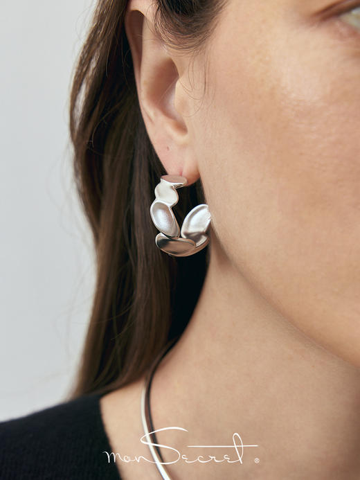 monSecret｜PURE0101 印记大号耳圈【PURE】 [ 金 / 银 ] 商品图3