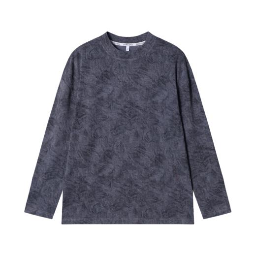 T1740秋季新款潮牌个性扎染提花圆领套头长袖百搭时尚户外上衣 商品图1