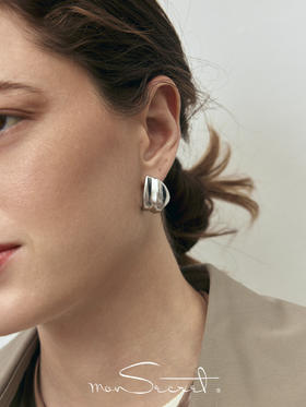 monSecret｜PURE0107 交叠耳钉【PURE】 [ 金 / 银 ]