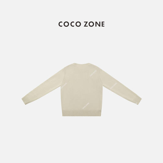 COCO ZONE 时尚菱形格圆领针织衫长袖上衣CC2C2114 商品图1