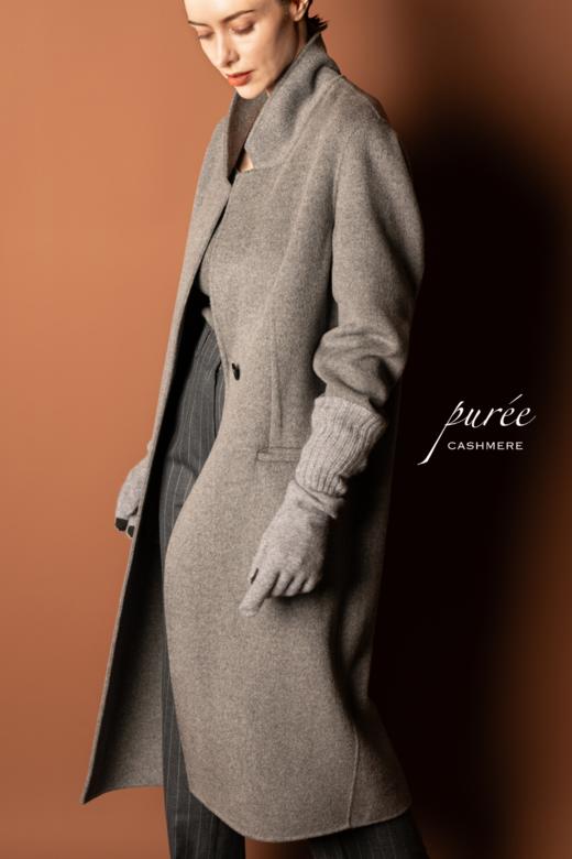 #1955 「SCREEN-TOUCHABLE FOLDABLE GLOVES」 98% CASHMERE 2% THUNDERON（导电纱） 可触屏可折叠羊绒手套 商品图3