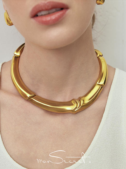 monSecret｜PURE0301 骨节项圈【PURE】 [ 金 / 银  ] 商品图3