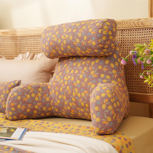 海棠果系列护颈腰靠软包大靠背卧室榻榻米护腰沙发飘窗护颈枕可拆洗 商品图2