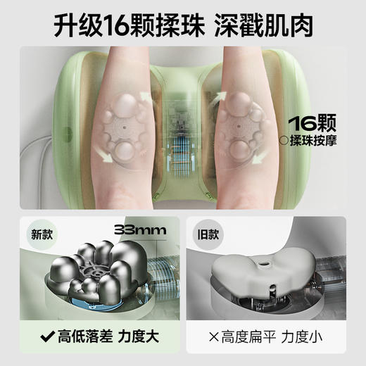 象术L1腿部按摩仪滚轮揉捏足疗  足底小腿大腿深度按摩 大面积热敷 商品图3